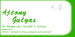 ajtony gulyas business card